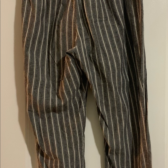 Striped Casual Cotton Work Weekend Pants - Picture 3 of 4